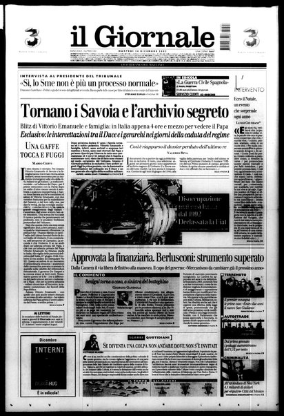 Il giornale : quotidiano del mattino